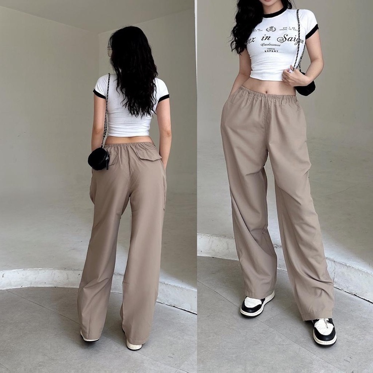Quần ống rộng vải dù , Quần ống rộng nữ cạp chun {Mẫu 2024} | BigBuy360 - bigbuy360.vn