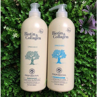Cặp dầu gội xả Biotin collagen Dung tích mỗi chai 1000 ml