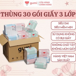 EASY Giấy Khô Thùng 30 GÓI GUMI, Không Tẩy Trắng, 100% Bột Gỗ Tự Nhiên
