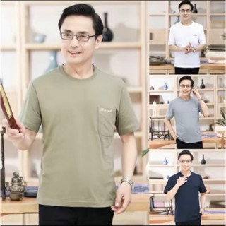 Áo Thun Cộc Tay Nam Trung Niên, Trung Tuổi Chất Cotton Mềm Mát