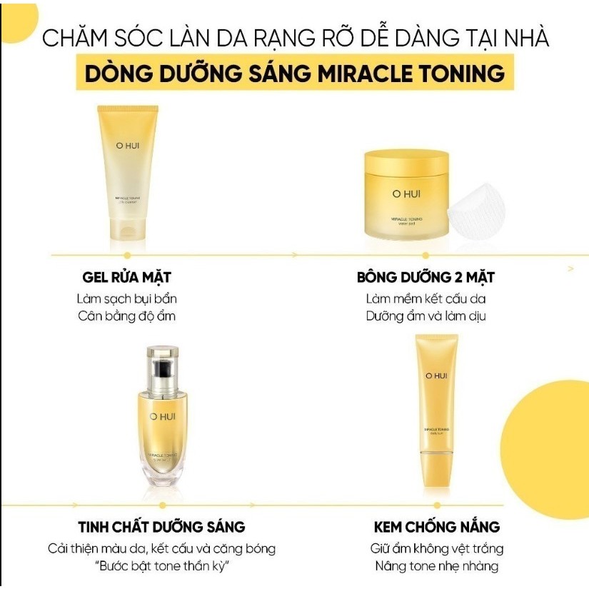 Sữa rửa mặt OHUI vàng Miracle Toning Jelly Cleanser 40ml - AB AUTHENTIC | BigBuy360 - bigbuy360.vn
