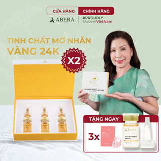  Tinh chất Xóa Nếp Nhăn Vàng 24k Ampoule Abera - Serum Làm Mờ Nhăn, Vết Chân Chim, Da Căng Bóng, Mịn Màng