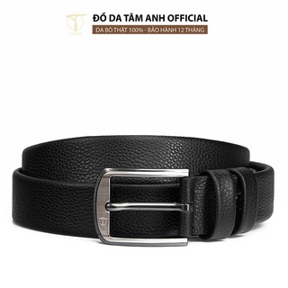 Thắt lưng nam mặt khoá xỏ kim trẻ trung TÂM ANH, dây lưng nam da bò thật cao cấp bền đẹp tiện dụng D310-202415