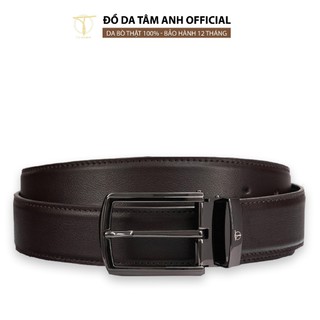 Thắt lưng nam mặt khoá xỏ kim trẻ trung TÂM ANH, dây lưng nam da bò thật cao cấp bền đẹp tiện dụng D480-1328DB