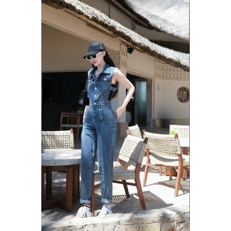 Jumpsuit jeans dài sn