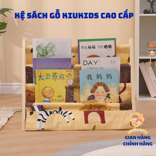 Kệ đựng sách gỗ trẻ em kiukids cao cấp