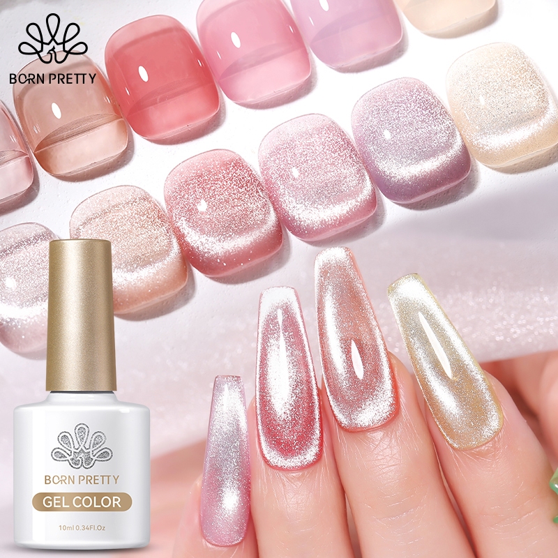 BORN PRETTY 10ml Sơn Móng Tay Gel Sơn Mắt Mèo Kim Cương Sơn Nail Mắt Mèo Sơn Gel