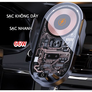 Giá đỡ điện thoại trên ô tô kèm sạc không dây kẹp tự động G2 lộ mạch gắn cửa khe gió điều hoà