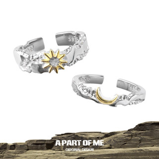 [summerfling] SẴN - Nhẫn đôi Sun & Moon Bạc S925 mạ Vàng 18K by APOM - A Part of Me