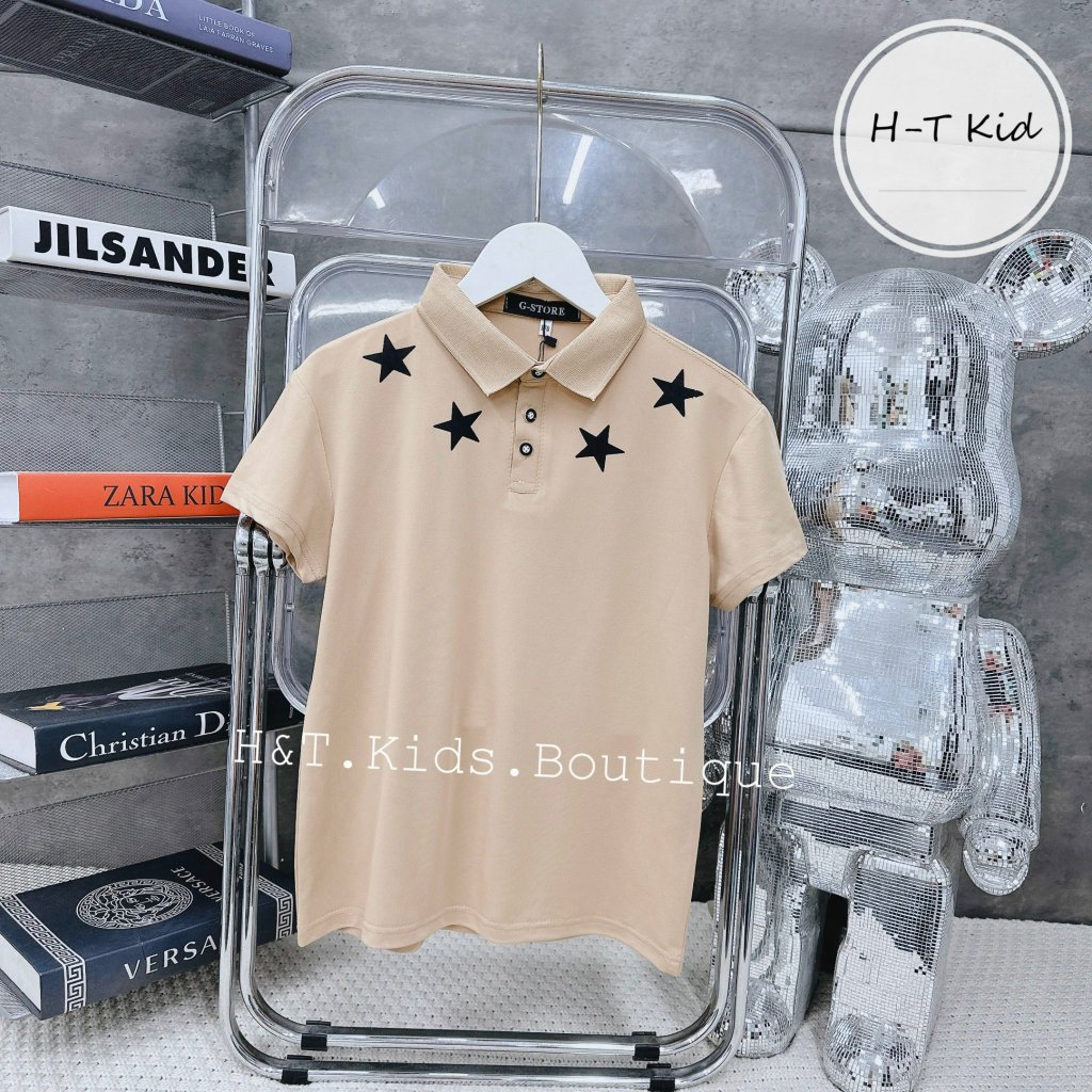 Áo polo bé trai size đại hàn quốc cao cấp 18-40kg, áo phông có cổ bé trai đi học đi chơi