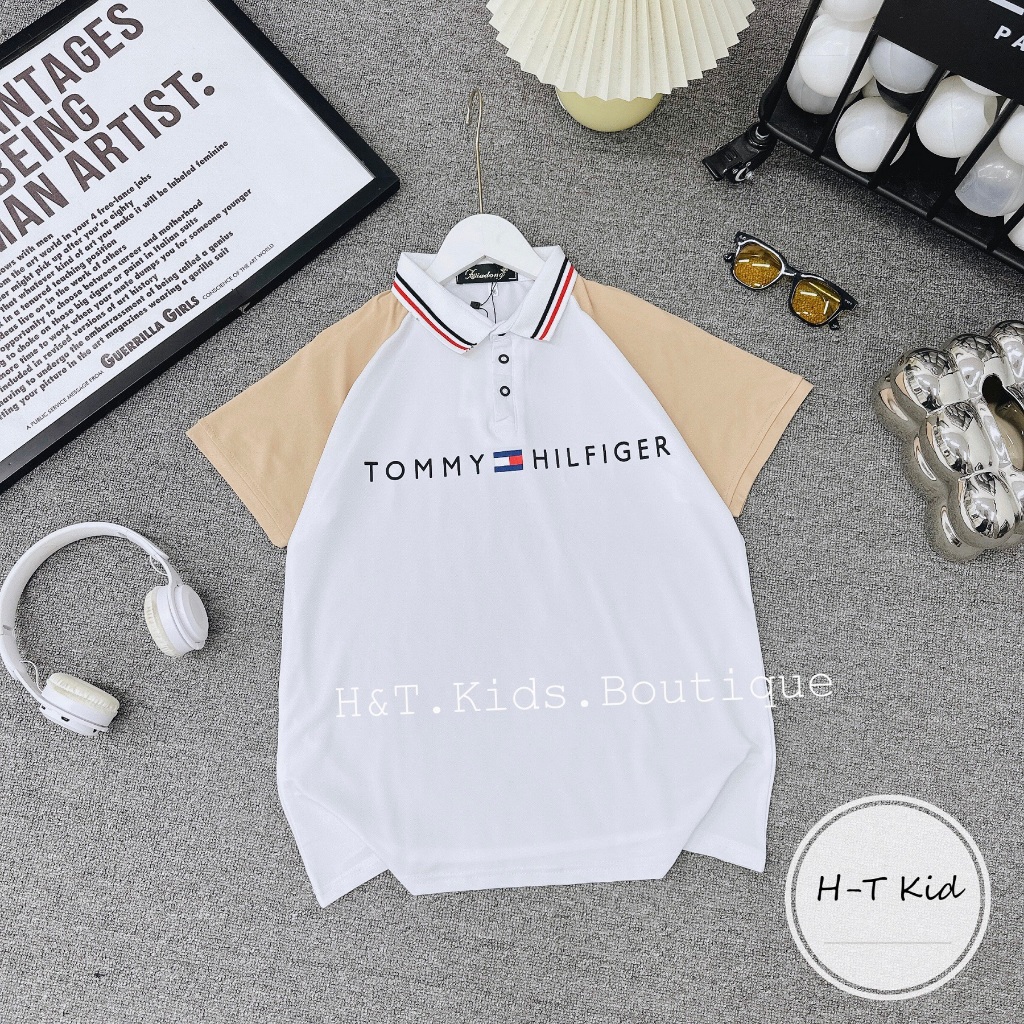 Áo polo bé trai size đại hàn quốc cao cấp 18-40kg, áo phông có cổ bé trai đi học đi chơi