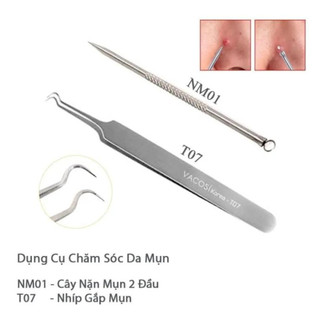 Nhíp gắp mụn Vacosi T07 - nhíp Hàn Quốc / cây nặn mụn
