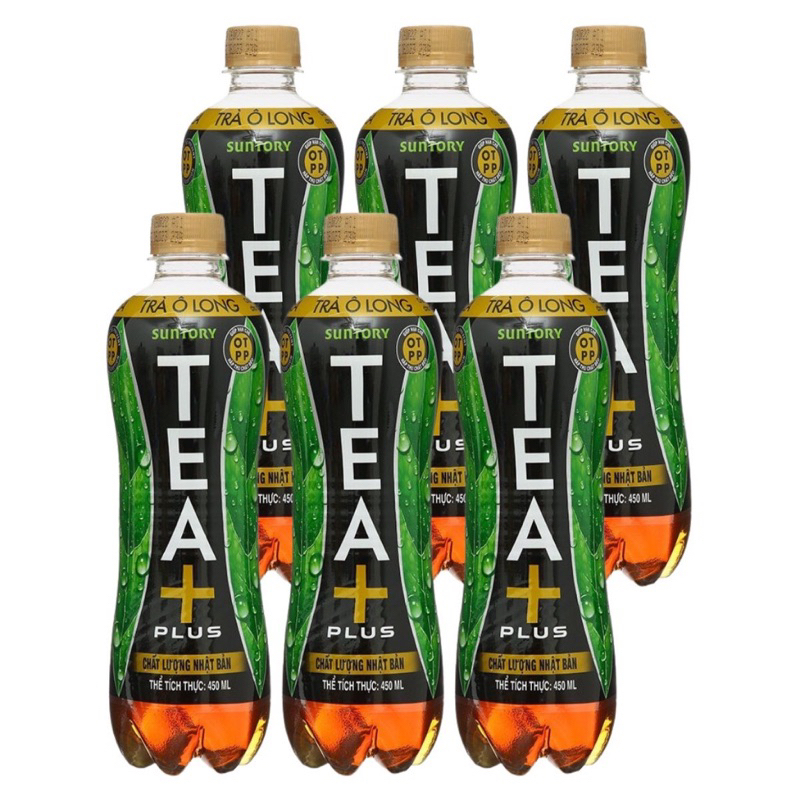 1 Lốc 6 CHAI Trà ô long Tea Plus 450ml