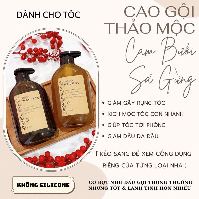 CAO GỘI THẢO MỘC ORGANIC [KHÔNG SILICONE]