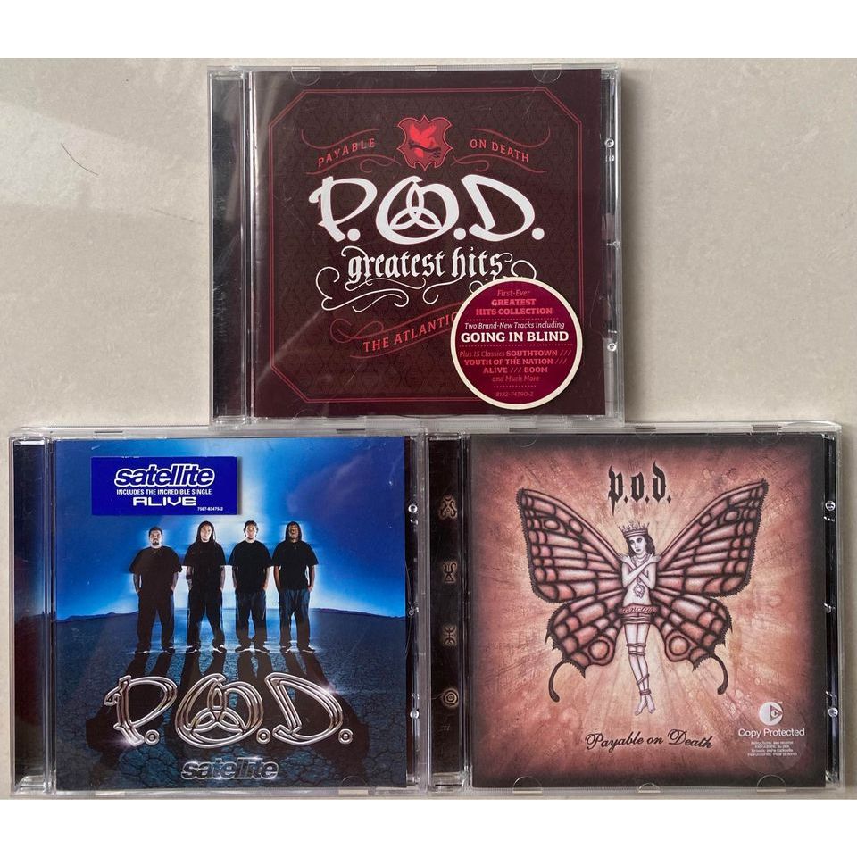 Used CD • P.O.D. (Nu Metal) - Satellite (2001) - Payable On Death (2003) - Greatest Hits (2006) - Ro
