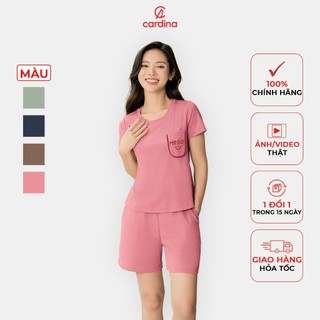 Bộ tăm lạnh nữ CARDINA chất liệu cao cấp co dãn thoải mái có túi ngực quần cộc thoáng mát thoải mái trẻ trung 4BFN02