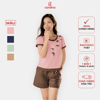 Bộ cotton nữ CARDINA chất liệu cao cấp phom dáng rộng rãi thoải mái 4BCN02