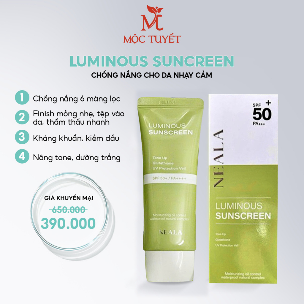 Kem chống nắng NEALA MỘC TUYẾT SPF 50+/PA+++ 60ML