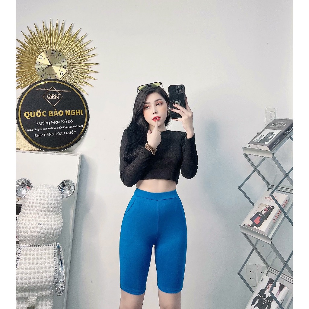 Quần Legging Đùi Chất Borip Nhìu Màu Đẹp Bigsize 40-85kg