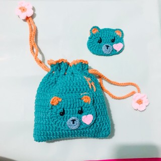 Túi Ví Rút Bằng Len Handmade đa năng Hình Nong PermPoon