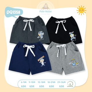 Quần đùi dokma chất cotton mềm mát cho bé trai size 6-9m đến 24-36m