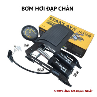 Bơm Hơi Đạp Chân Đa Năng 2 Ống Stanlays Kirito, Bơm Ô Tô, Xe Máy, Xe Đạp, Bóng, Phao SP10