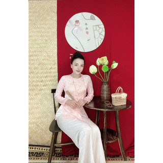 sét bà ba gấm hoa quần lụa