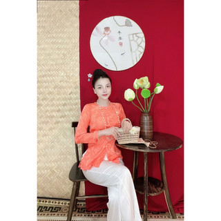 sét bà ba gấm hoa quần lụa