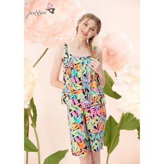Bộ lửng áo hai dây nhún mặc nhà Jubbie 1223
