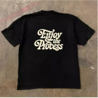 Áo Phông Thể Thao Mùa Hè Nam Nữ Tay Lỡ Form Rộng ENJOY THE PROCESS Sành Điệu Chất Liệu Cotton Khô  Thấm Hút Mồ Hôi
