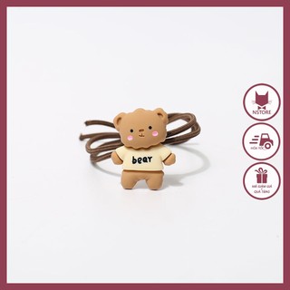 Dây Cột Tóc Thun Hình Gấu Bear (Màu Ngẫu Nhiên) - Nstore