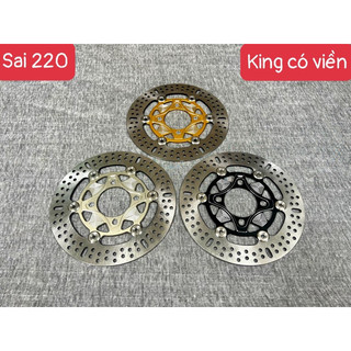 Đĩa thắng 4 lổ brembo khoen inox king viền nhôm size 220mm