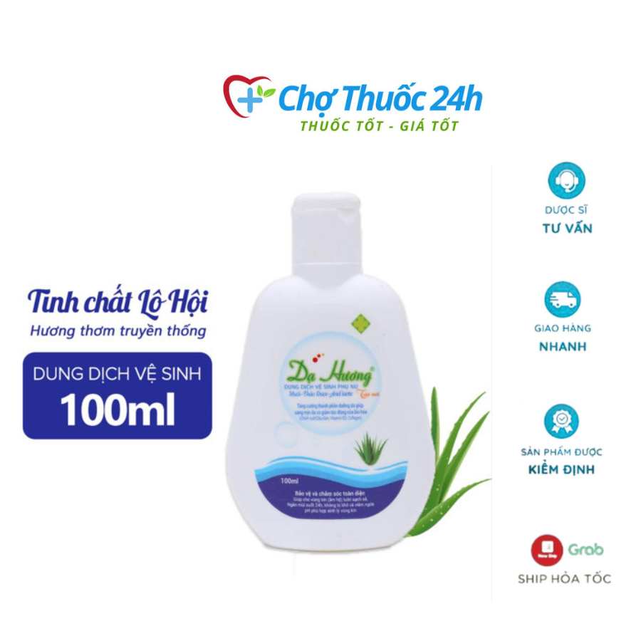 DUNG DỊCH VỆ SINH PHỤ NỮ DẠ HƯƠNG CHAI 100ML - giúp ngăn ngừa viêm nhiễm