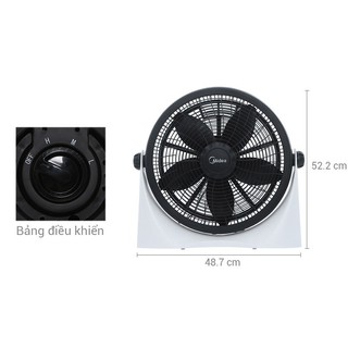 Quạt Sàn Midea FB40-9H 55W 5 Cánh 3 Tốc Độ Gió mạnh, Dùng Gia Đình Bền Bỉ