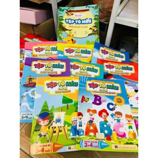 Set 8 quyển tập tô cho bé các chủ đề