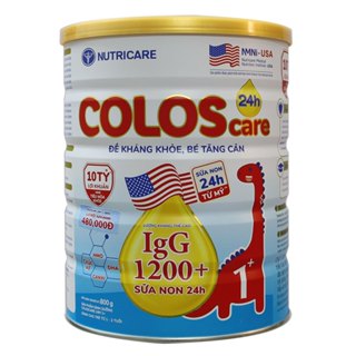 Sữa bột Nutricare ColosCare 24h 1+ 800g