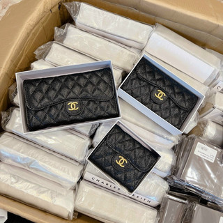  Ví mini trần ô size 12-17-20cm kèm dây đeo full box