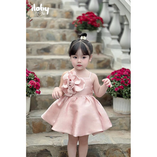 Đầm xoè 2 dây hoa
