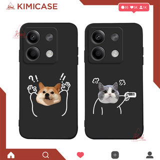 Ốp lưng Xiaomi Redmi note 13 / Redmi note 13 Pro silicon dẻo cạnh vuông bảo vệ camera đôi mèo cún cute