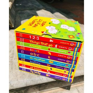 Bộ Nhập khẩu- Usborne Very First Words Fullbox 10q bìa cứng kèm mp3