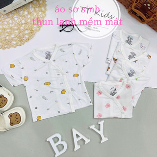 Áo sơ sinh quần áo sơ sinh bộ sơ sinh chất thun lạnh siêu mát mềm mịn cho bé trai bé gái từ 4-9kg