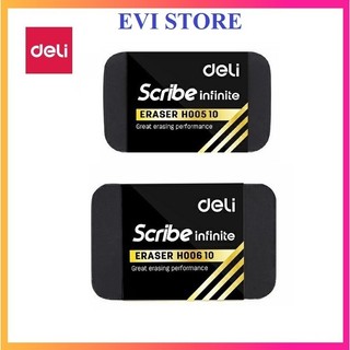 Gôm tẩy đen chữ nhật deli 00510 / 00610 - tẩy chì sạch deli eh00510 / eh00610