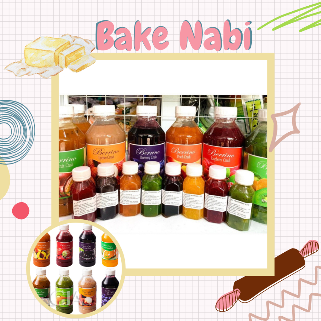 SINH TỐ BERINO ĐỦ VỊ - Dùng để làm bánh mousse, panna cotta, pha chế các loại nước giải khátv