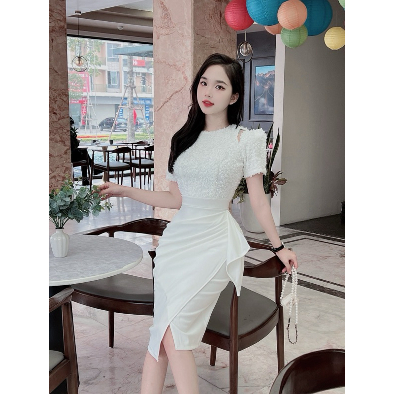 Váy thời trang thiết kế body hàng tốt giá xưởng - Vải cam kết Hàn siêu đẹp v0098