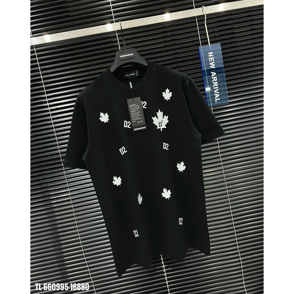 🔥Hot🔥Áo thun DSQUARED2 thêu logo lá thiết kế hot trend Nam nữ New 2024