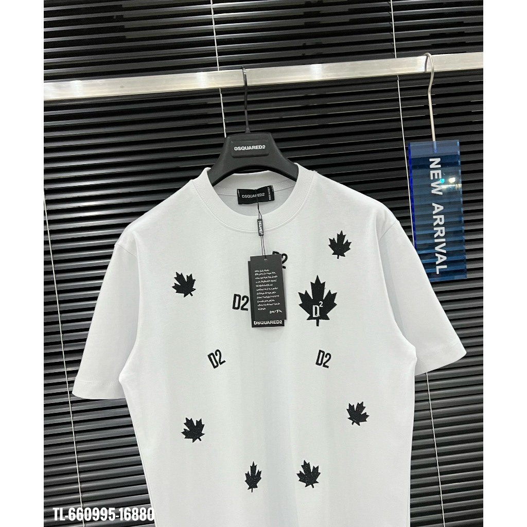 🔥Hot🔥Áo thun DSQUARED2 thêu logo lá thiết kế hot trend Nam nữ New 2024