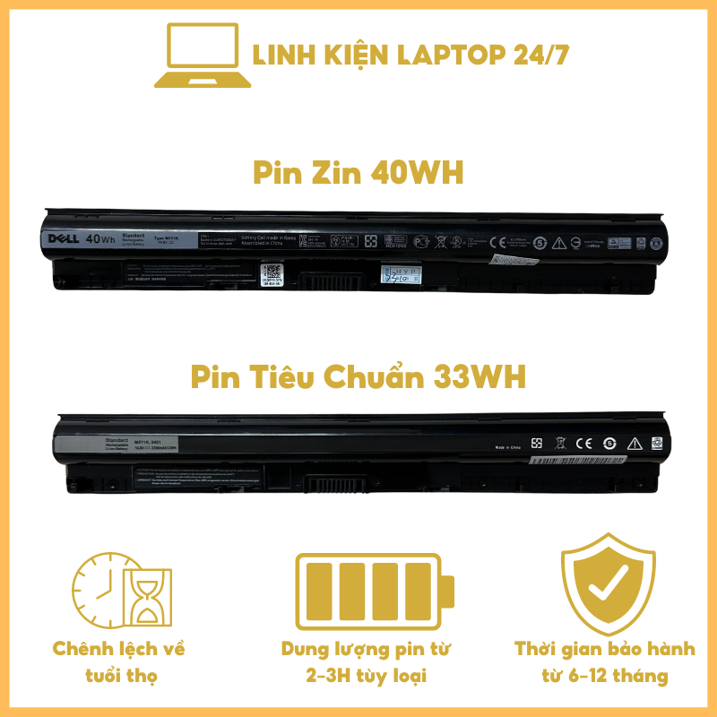 PIN LAPTOP 3451 ZIN 4CELL Inspiron 3451 3452 3458 3459 3462 3467 3468 3551 3552 3558 3559 3567 3568 5451 5455 5458 5459