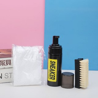Compo Vệ Sinh Giày Sneaker Cleaning 3 Món Chai Xịt Bọt, Bàn Chải Mềm, Khăn Lau Giặt Khô Giày Trắng, Thể Thao