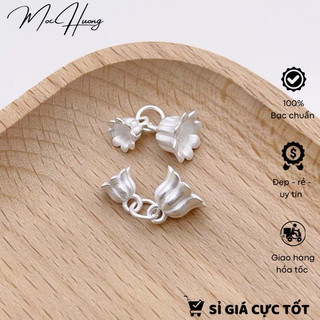 Charm bạc hoa treo tuylip - MH130