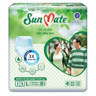 Tã quần người già sunmate mẫu mới size m9,l8,m8, l7